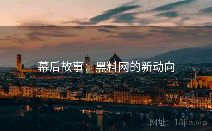 幕后故事：黑料网的新动向
